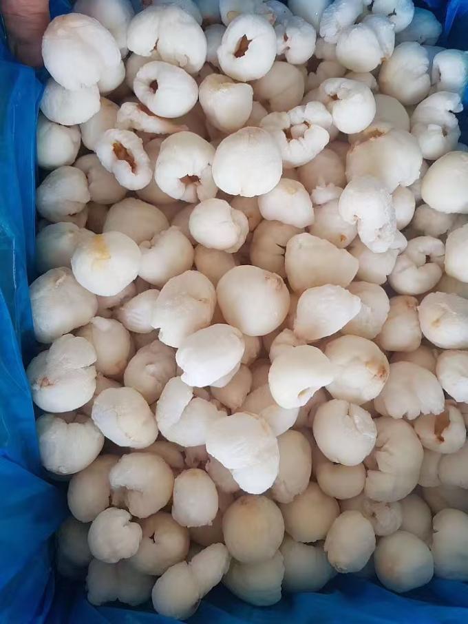 Lượng Lychee đ&ocirc;ng lạnh to&agrave;n bộ, lột vỏ trong bao b&igrave; carton h&agrave;ng loạt IQF Hương vị ngọt 4