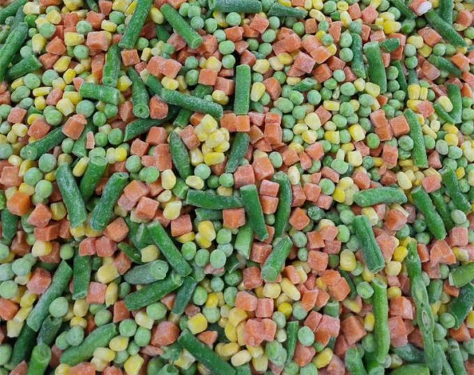 Rau củ hỗn hợp California IQF 3 chiều đ&ocirc;ng lạnh (Ng&ocirc; tươi nguy&ecirc;n hạt, C&agrave; rốt cắt hạt lựu, Tr&aacute;i c&acirc;y cắt nhỏ) Chứng nhận BRC HALAL HACCP 2